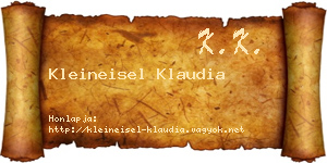 Kleineisel Klaudia névjegykártya
