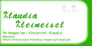 klaudia kleineisel business card